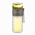 Glass Water Bottle With Tea Infuser Filter Tea Separation Double Wall Glass Bottle Leakproof Water Bottle - Image 5