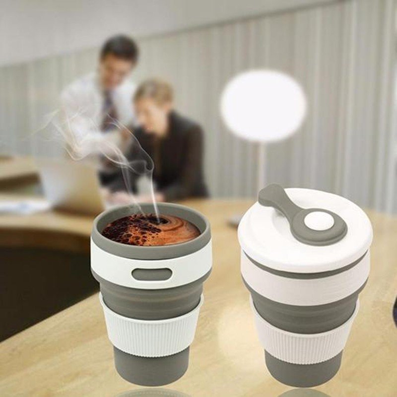1458697525571.jpg Coffee Mugs Travel Collapsible Silicone Cup Folding Water Cups BPA FREE Food Grade Drinking Ware Mug Tea Coffee Cups - Image 1