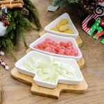 4Pcs Christmas Tree Ceramic Plates - Image 7