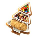 4Pcs Christmas Tree Ceramic Plates - Image 2