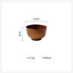 Wooden Bowl Japanese Style Wood Rice Soup Bowl Salad Bowl Food Container Large Small Bowl for Kids Tableware Wooden Utensils - Image 6