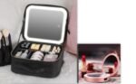 Smart LED Cosmetic Case With Mirror Cosmetic Bag Large Capacity Fashion Portable Storage Bag Travel Makeup Bags - Image 7