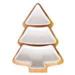 4Pcs Christmas Tree Ceramic Plates - Image 6