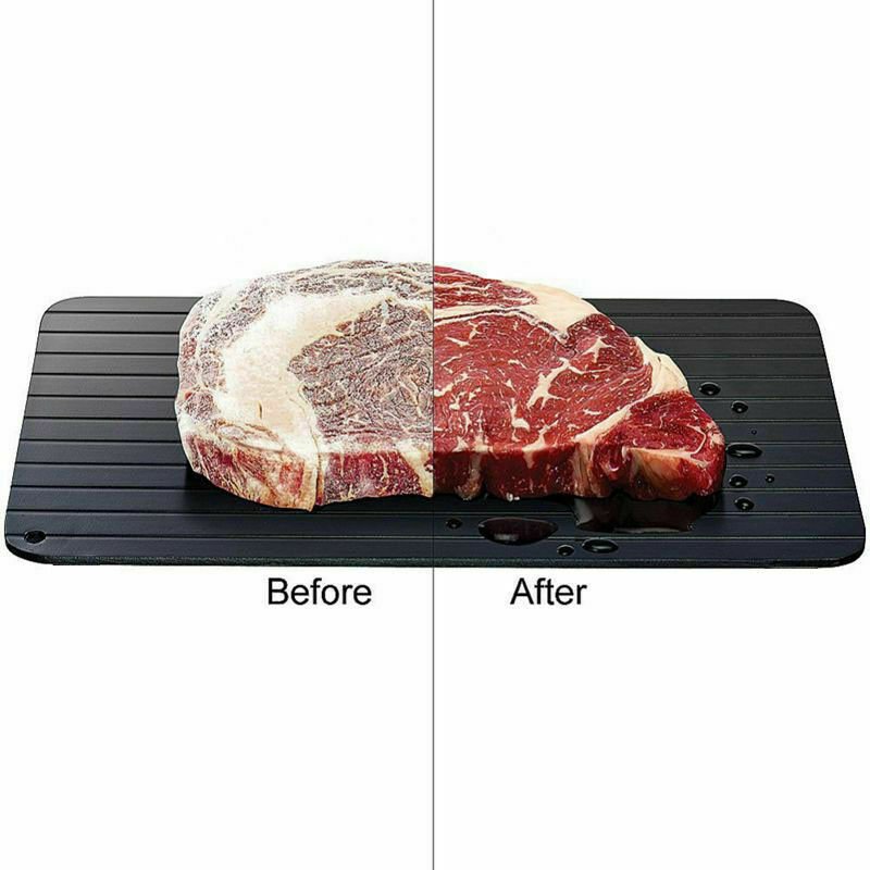 7e5f7020-b56a-440a-b1c1-0d8500500885.jpg Fast Defrost Tray Fast Thaw Frozen Food Meat Fruit Quick Defrosting Plate Board Defrost Tray Thaw Master Kitchen Gadgets - Image 1