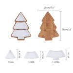 4Pcs Christmas Tree Ceramic Plates - Image 4