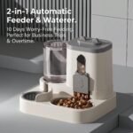 4 Colors Gravity Pet Feeder Water Dispenser Cute Cat Shaped Automatic Food Water Bowl Large Capacity Detachable Stable Anti Slip Base Feeding Supplies For Cats Puppies Small Animals Home Indoor Use