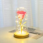 Valentines Day Gift  For Girlfriend Eternal Rose Flowers LED Light In Glass Cover Day Wedding Decoration Favors Mother Day Female Gift  Gift - Image 6