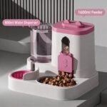 4 Colors Gravity Pet Feeder Water Dispenser Cute Cat Shaped Automatic Food Water Bowl Large Capacity Detachable Stable Anti Slip Base Feeding Supplies For Cats Puppies Small Animals Home Indoor Use - Image 2