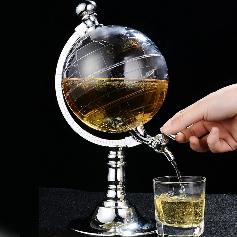 dc66512b-d3a0-47ed-98d9-c13f215ef161.jpg Novelty Globe Wine Decanters Drink Dispenser For Alcohol 1.5L Drinking Game Beer Liquor Dispenser Strainers Bar Accessories New - Image 1
