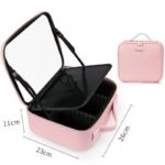 Smart LED Cosmetic Case With Mirror Cosmetic Bag Large Capacity Fashion Portable Storage Bag Travel Makeup Bags - Image 10