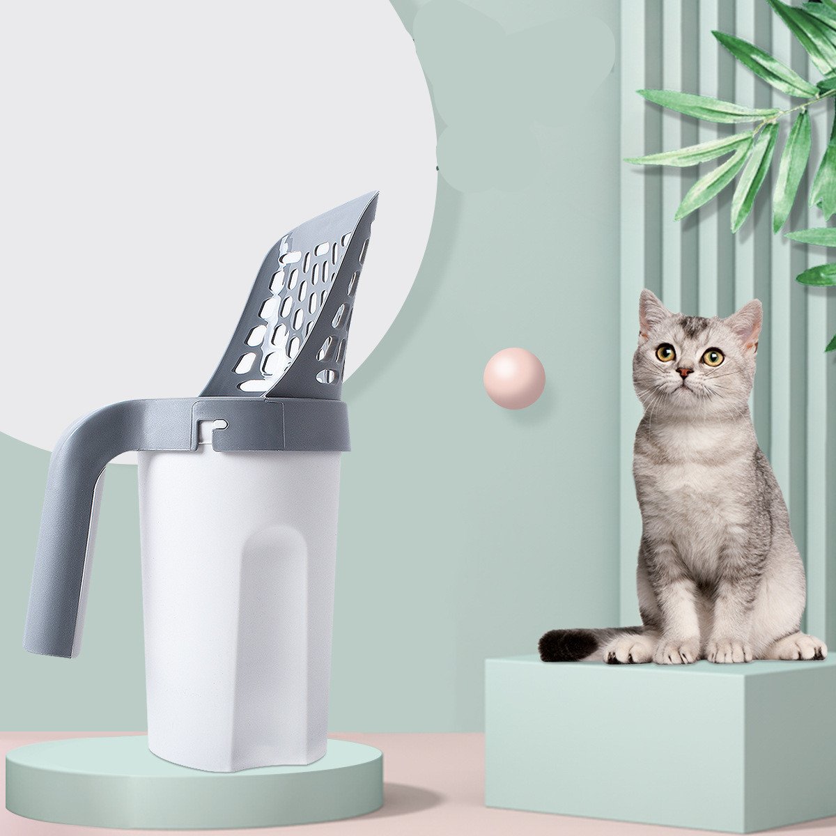 fd5a6bc7-5bf7-4063-96d2-17f2b8d69f15.jpg Plastic Cat Litter Scoop Pet Care Sand Waste Scooper Shovel Hollow Cleaning Tool - Image 1